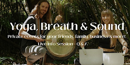 Hauptbild für Yoga, Breath & Sound Bath- Private Events Q & A - Sac