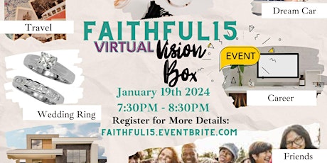 Primaire afbeelding van Faithful 15 Christian Singles Ministry Vision Box Event