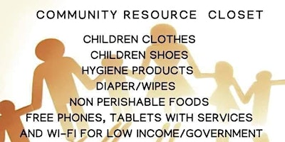 Imagen principal de Community Resource Closet Get diapers, wipes,children's clothes, much more