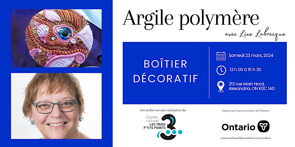 Atelier d'argile polymère - Boîtier à bijoux Billets, sam, 23 mars 2024 à  13:00