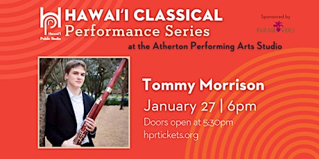 Imagen principal de HPR Hawaiʻi Classical Performance Series - Tommy Morrison