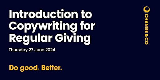 Hauptbild für Introduction to Copywriting for Regular Giving