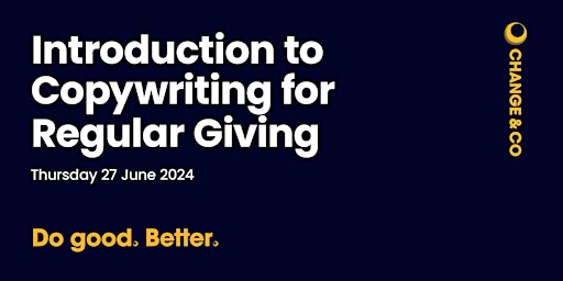 Image principale de Introduction to Copywriting for Regular Giving