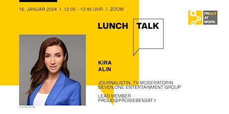 Image principale de PROUT PERFORMER Lunch Talk mit Kira Alin