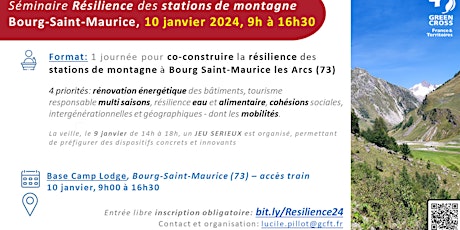 Séminaire Résilience des station de montagne à Bourg-Saint-Maurice primary image