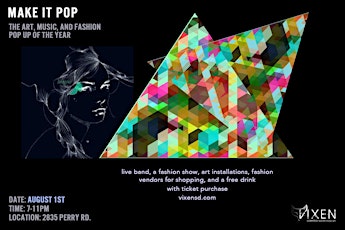 Make it POP! An Art, Music, and Fashion Pop-Up Experience primary image