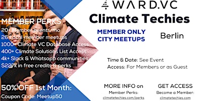 Imagen principal de Climate Techies Berlin - Bi-Monthly Sustainability & Networking Meetup