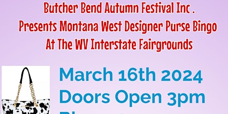 Butcher Bend Autumn Festival Montana West Designer Purse Bingo primary image