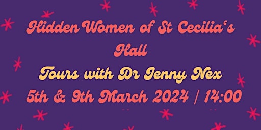 Hidden Women of St Cecilia's Hall, Tours with Dr Jenny Nex primary image