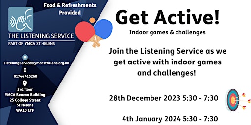 YMCA Listening Service - Get Active! Indoor games & challenges primary image