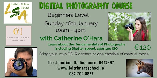(B) Digital Photography for Beginners Sunday 28th Jan 2024, 10am-4pm primary image