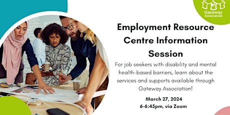 Gateway Association Employment Resource Center Information Session primary image