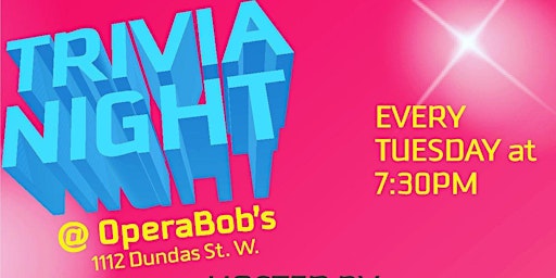 Primaire afbeelding van Trivia Night at Opera Bob's