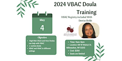 Image principale de VBAC Doula Training