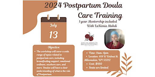 Imagem principal do evento Postpartum Doula Care Training