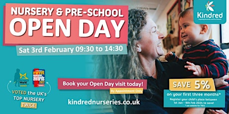 Kindred Salisbury Nursery & Pre-School Open Day - 3rd February 2024