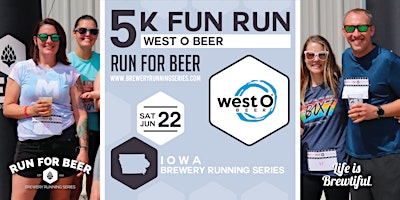 Imagem principal do evento 5k Beer Run x West O Beer | 2024 Iowa Brewery Running Series