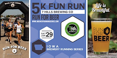 Imagen principal de 5k Beer Run x 7 Hills Brewing Co | 2024 Iowa Brewery Running Series