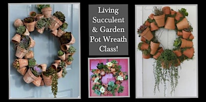 Succulent & Garden Pot Wreath Class  primärbild