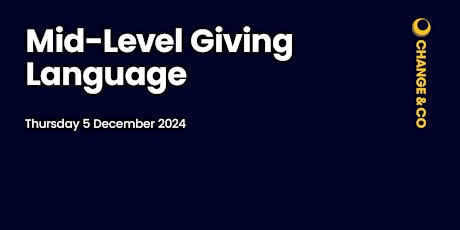 Hauptbild für Mid-Level Giving Language