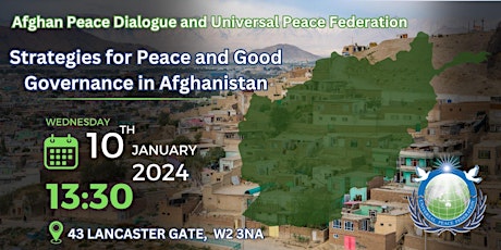Strategies for Peace and Good Governance in Afghanistan primary image