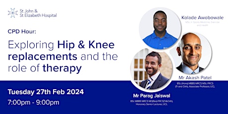Image principale de CPD Masterclass: Exploring Hip & Knee replacements and the role of therapy