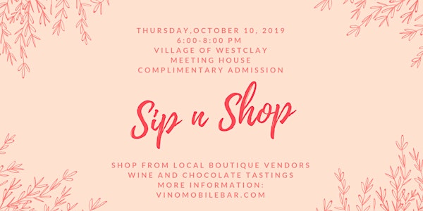 Annual Fall Sip n Shop Boutique Event