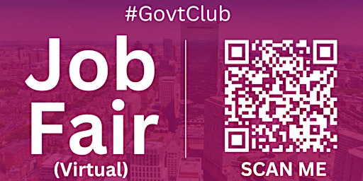 Hauptbild für #GovtClub Virtual Job Fair / Career Expo Event #Boston #BOS