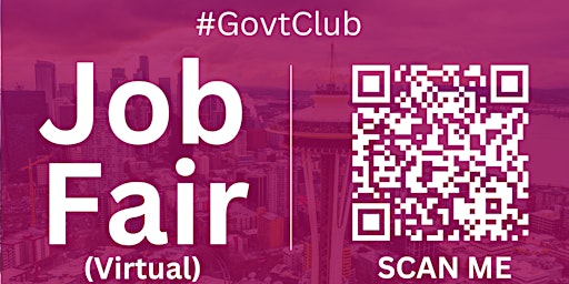 Primaire afbeelding van #GovtClub Virtual Job Fair / Career Expo Event #Seattle #SEA