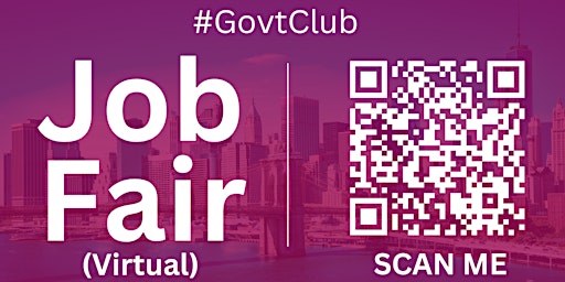 Primaire afbeelding van #GovtClub Virtual Job Fair / Career Expo Event #NewYork #NYC