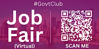 Hauptbild für #GovtClub Virtual Job Fair / Career Expo Event #NewYork #NYC