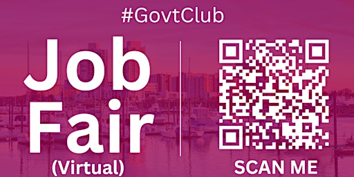 Primaire afbeelding van #GovtClub Virtual Job Fair / Career Expo Event #Stamford
