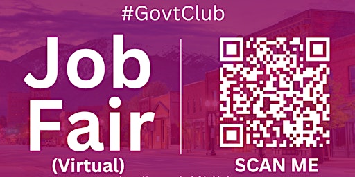 Primaire afbeelding van #GovtClub Virtual Job Fair / Career Expo Event #Ogden