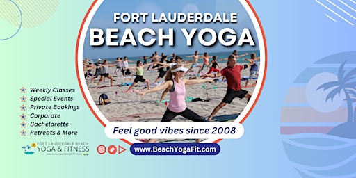 Imagen principal de Beach Yoga Saturdays Slow Flow  ࿐ Ft Lauderdale Beach