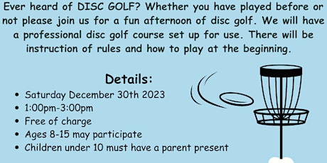 Youth Disc Golf Event hosted by BACC primary image