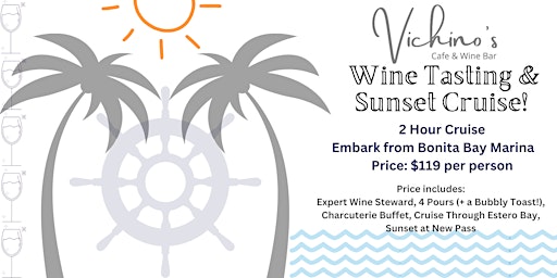 Vichinos Wine Tasting Sunset Cruise: Unleash Your Summer Spirit! primary image