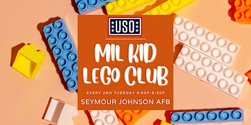 Imagem principal do evento USO North Carolina - Seymour Johnson Center - Mil Kids Lego Club