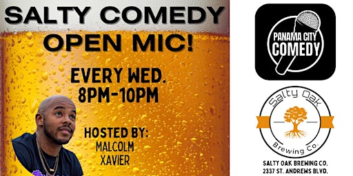 Salty Comedy Open Mic! (Every WED. 8pm-10pm) primary image