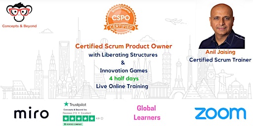 Imagen principal de Certified Scrum Product Owner (CSPO)- Live Online