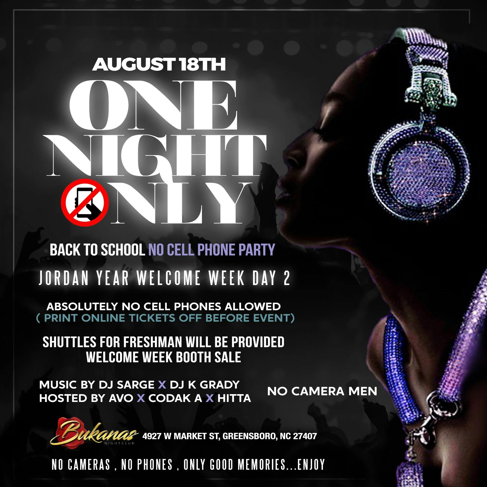 NO CELL PHONE PARTY : ONE NIGHT ONLY