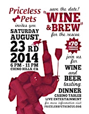 Priceless Pets' Wine and Brew for the Rescue primary image