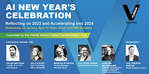 Primaire afbeelding van Vlerick Alumni Digital Transformation Club - AI New Year's Celebration