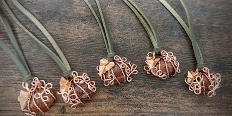 Copper Class- Wire Wrapped Pumpkin Pendant