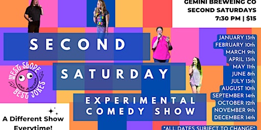 Primaire afbeelding van Second Saturday Experimental Comedy Show