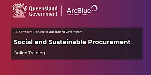 Imagem principal do evento QLD Government | Social and Sustainable Procurement