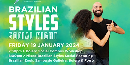 Friday Night Mixed Brazilian Styles Social Night // with Bolero Workshop primary image