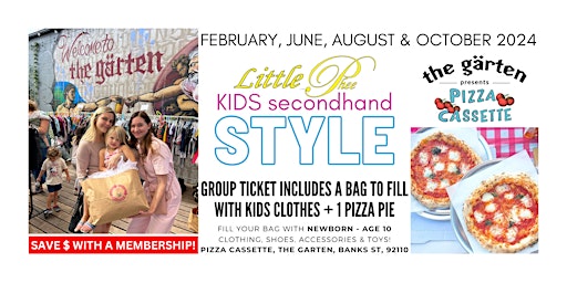 Imagen principal de Kids Secondhand Fashion & Pizza Event - Sign up & complete payment on Venmo