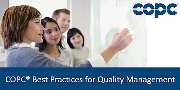 COPC® Best Practices for Quality Management [MELBOURNE], 24-25 July 2024