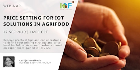 Webinar on Price setting for IoT solutions in agrifood