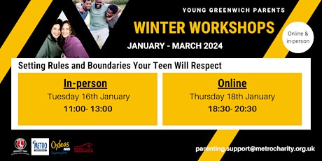 Imagen principal de IN PERSON-  Setting Rules and Boundaries Your Teen Will Respect